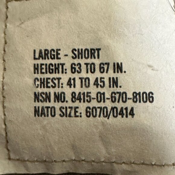 US Military Army Unpatched Field Coat Jacket Men L Camo Green Outerwear Brown - Picture 6 of 12